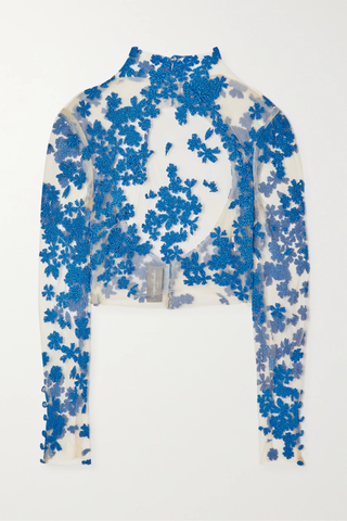 유럽직배송 모니크륄리에 MONIQUE LHUILLIER Cropped embroidered tulle jacket 38063312419383976