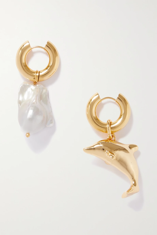 유럽직배송 타임리스펄리 귀걸이 TIMELESS PEARLY Gold-tone pearl hoop earrings 1647597282948436