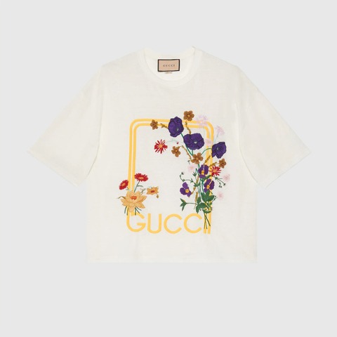 유럽직배송 구찌 티셔츠 GUCCI Lovelight linen T-shirt  706918XJERQ9133