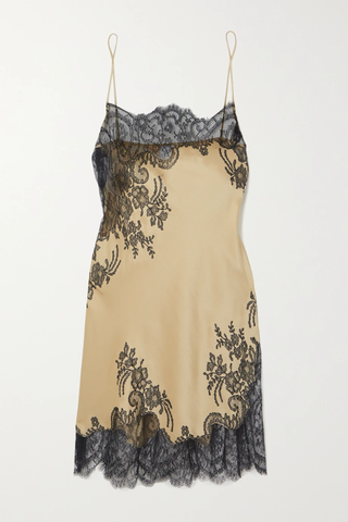 유럽직배송 카린길슨 CARINE GILSON Chantilly lace-trimmed silk-satin chemise 1647597285252718