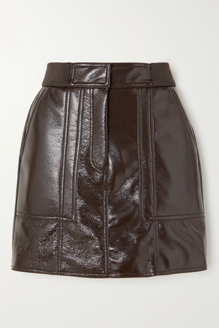 유럽직배송 르비에르 미니스커트 LVIR Vegan crinkled patent-leather mini skirt 43769801096357161