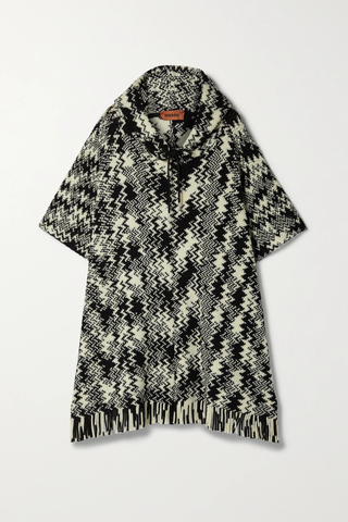 유럽직배송 미쏘니 MISSONI Hooded fringed crochet-knit wool poncho 1647597285078605