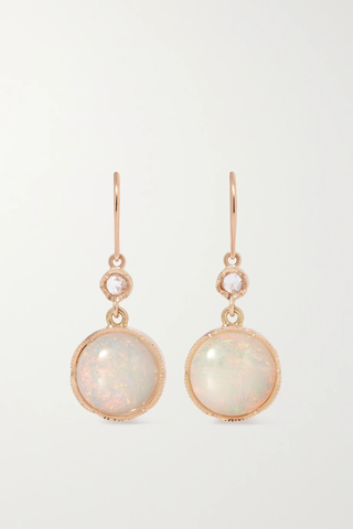 유럽직배송 아이린뉴워스 귀걸이 IRENE NEUWIRTH Classic 18-karat rose gold, opal and diamond earrings 1647597281955738