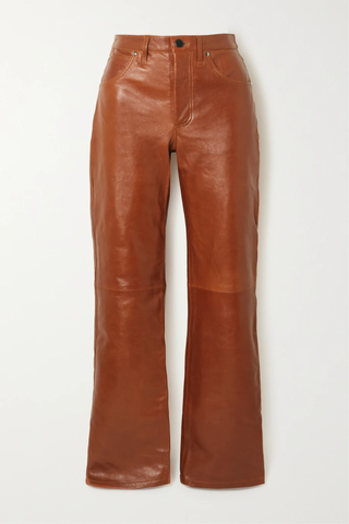 유럽직배송 도도바오르 팬츠 DODO BAR OR Wrandy paneled leather straight-leg pants 46376663162334993