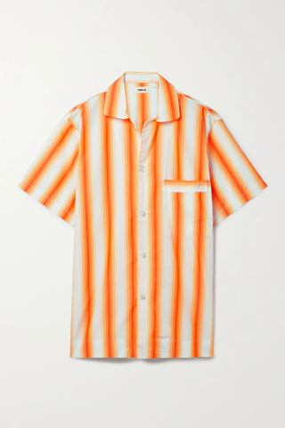 유럽직배송 TEKLA Striped organic cotton-poplin pajama shirt 1647597290382910