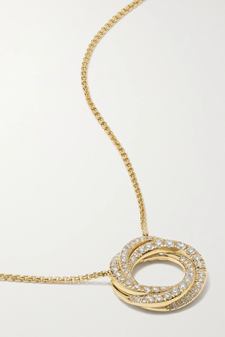 유럽직배송 데이비드율만 목걸이 DAVID YURMAN Crossover 18-karat gold diamond necklace 43769801097758466
