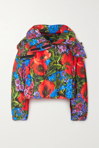 유럽직배송 돌체앤가바나 후드자켓 DOLCE &amp; GABBANA Cropped padded floral-print shell hooded jacket 43769801095472102