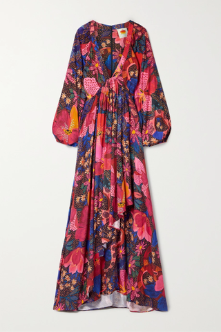 유럽직배송 팜리오 원피스 FARM RIO Floral-print crepe maxi dress 1647597278768477