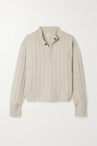 유럽직배송 르카샤 스웨터 LE KASHA + NET SUSTAIN Liban pointelle-knit organic cashmere sweater 43769801097664128