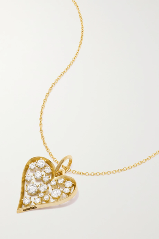 유럽직배송 제이드트라우 목걸이 JADE TRAU Heart Cluster 18-karat gold diamond necklace 46376663162790109