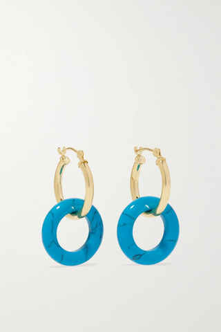 유럽직배송 마테오 귀걸이 MATEO Donut 14-karat gold lapis lazuli hoop earrings 1647597283747063