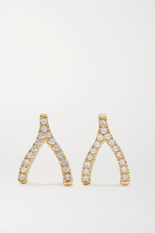 유럽직배송 제니퍼메이어 귀걸이 JENNIFER MEYER Mini Wishbone 18-karat gold diamond earrings 1647597286939180