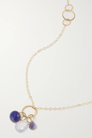 유럽직배송 멜리사조이매닝 목걸이 MELISSA JOY MANNING 14-karat recycled gold multi-stone necklace 43769801095223481