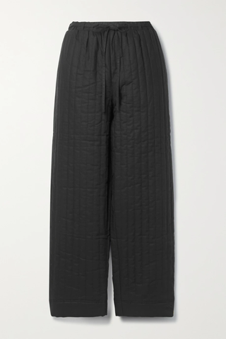 유럽직배송 DEIJI STUDIOS Belted quilted padded linen and cotton-blend straight-leg pants 45666037505166419