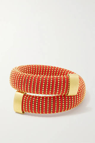 유럽직배송 캐롤리나부치 팔찌 CAROLINA BUCCI Caro gold-plated and cotton bracelet 1647597282641739