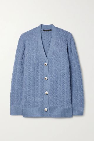 유럽직배송 마더 오브 펄 가디건 MOTHER OF PEARL Joy cable-knit merino wool-blend cardigan 1647597284438524