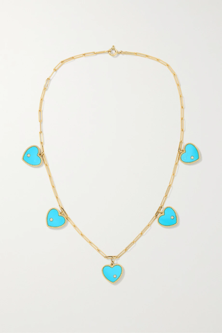 유럽직배송 이본레옹 목걸이 YVONNE LÉON 9- and 18-karat gold, turquoise and diamond necklace 1647597282730437