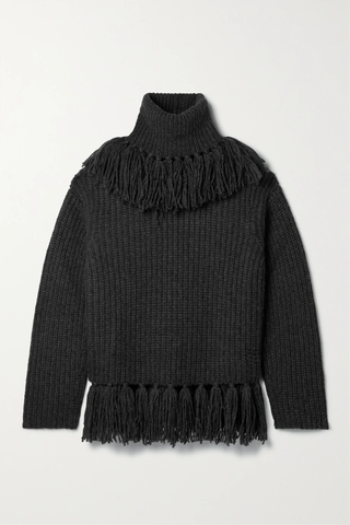 유럽직배송 라파예트 스웨터 LAFAYETTE 148 Tasseled recycled cashmere and merino wool-blend turtleneck sweater 46376663162731760