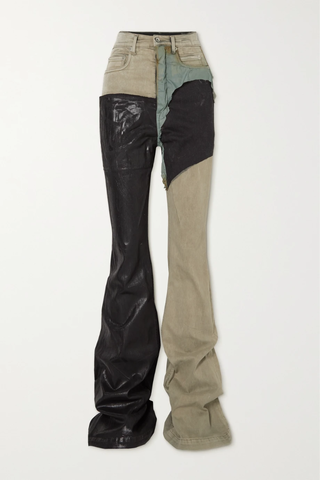 유럽직배송 릭오웬스 RICK OWENS Bolan high-rise rubber-trimmed flared jeans 43769801095711507