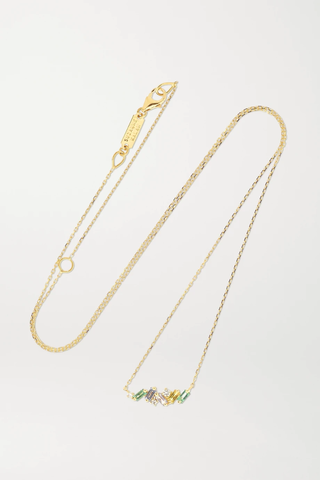 유럽직배송 수잔케일런 목걸이 SUZANNE KALAN 18-karat gold multi-stone necklace 46353151655334433
