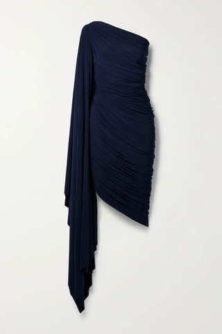 유럽직배송 노르마카말리 원피스 NORMA KAMALI Diana one-sleeve draped ruched stretch-jersey dress 45666037504890397