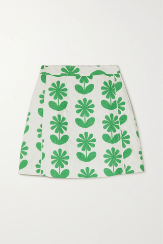 유럽직배송 신디소쿠말로 미니스커트 SINDISO KHUMALO Zaza quilted floral-print cotton mini skirt 1647597284420209