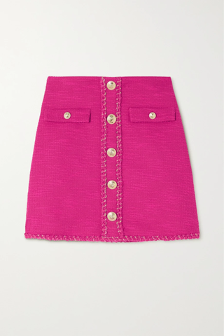 유럽직배송 레베카밸런스 미니스커트 REBECCA VALLANCE Anita button-embellished tweed mini skirt 45666037504909307