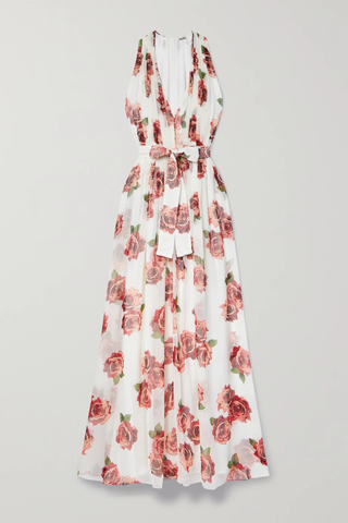 유럽직배송 아담립스 원피스 ADAM LIPPES Waterfall belted pleated floral-print silk-chiffon maxi dress 42247633208479737
