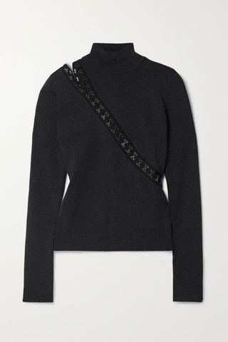 유럽직배송 몬세 스웨터 MONSE Asymmetric cutout merino wool-blend turtleneck sweater 45666037504696786