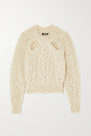 유럽직배송 이자벨마랑 스웨터 ISABEL MARANT Palima cutout cable-knit mohair-blend sweater 1647597283198252