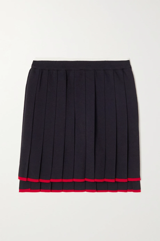 유럽직배송 톰브라운 미니스커트 THOM BROWNE Striped pleated wool-blend mini skirt 43769801095258196