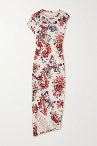 유럽직배송 파코라반 원피스 PACO RABANNE Ruched floral-print stretch-jersey midi dress 46376663162392899