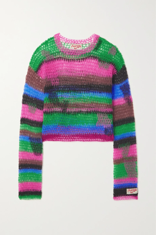 유럽직배송 앤더슨벨 스웨터 ANDERSSON BELL Striped open-knit mohair-blend sweater 1647597286299497