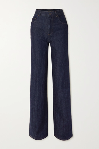 유럽직배송 로로피아나 청바지 LORO PIANA Cashmere-blend denim high-rise straight-leg jeans 45666037504765631