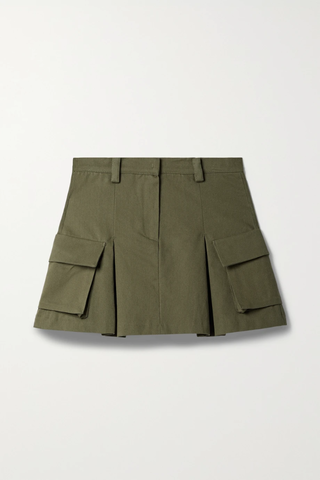 유럽직배송 프랭키샵 미니스커트 FRANKIE SHOP Audrey pleated cotton-twill mini skirt 1647597285898653