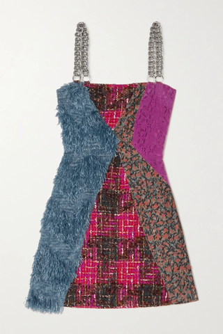 유럽직배송 앤더슨벨 미니원피스 ANDERSSON BELL Reese patchwork velvet, tweed, bouclé and lace mini dress 1647597283987701