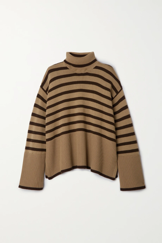 유럽직배송 토템 스웨터 TOTÊME Signature striped wool and organic cotton-blend turtleneck sweater 43769801094967942