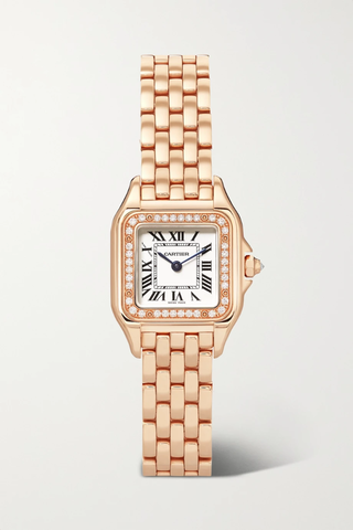 유럽직배송 까르띠에 CARTIER Panthère de Cartier 22mm small 18-karat pink gold diamond watch 19971654707114749
