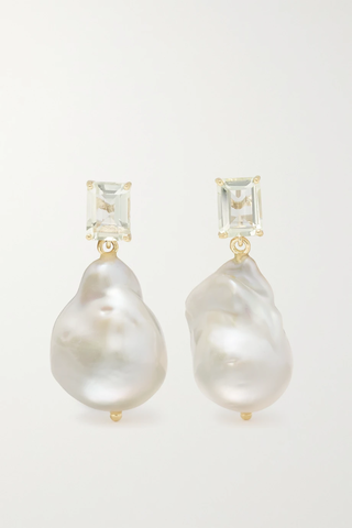 유럽직배송 마테오 귀걸이 MATEO 14-karat gold, pearl and amethyst earrings 1647597283747070