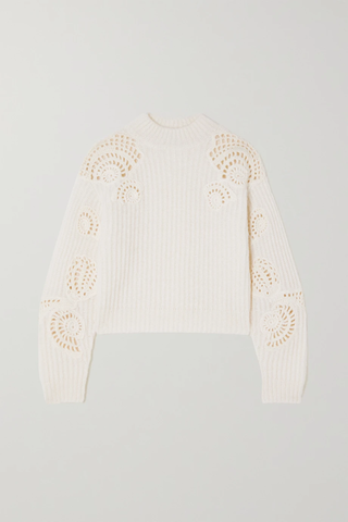 유럽직배송 빈스 스웨터 VINCE Ribbed and crochet-knit sweater 1647597277498503