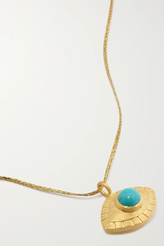 유럽직배송 피파스몰 목걸이 PIPPA SMALL 18-karat gold, cord and turquoise necklace 36856120585364625