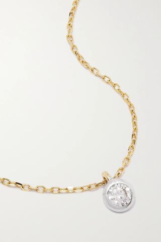 유럽직배송 COURBET Origine 18-karat recycled gold, laboratory-grown diamond and emerald necklace 42247633208883008