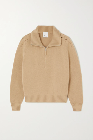 유럽직배송 얼루드 스웨터 ALLUDE Pointelle-trimmed wool and cashmere-blend sweater 1647597275993945