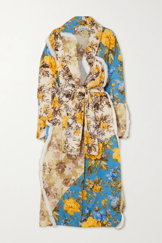 유럽직배송 아크네스튜디오 코트 ACNE STUDIOS Belted cotton-trimmed floral-print cotton-shell coat 1647597285300532