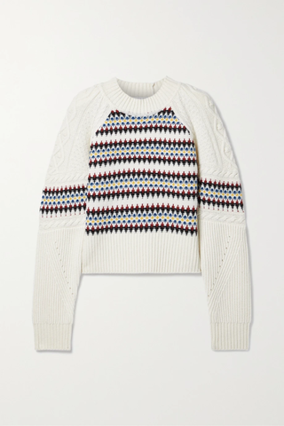 유럽직배송 베로니카비어드 스웨터 VERONICA BEARD Jimena merino wool-jacquard sweater 46376663162639293