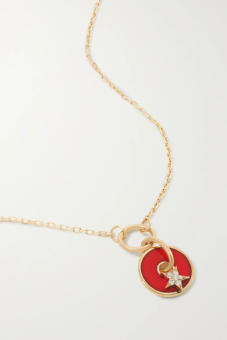 유럽직배송 파운드레 목걸이 FOUNDRAE Red Star 18-karat gold, enamel and diamond necklace 1647597291213355