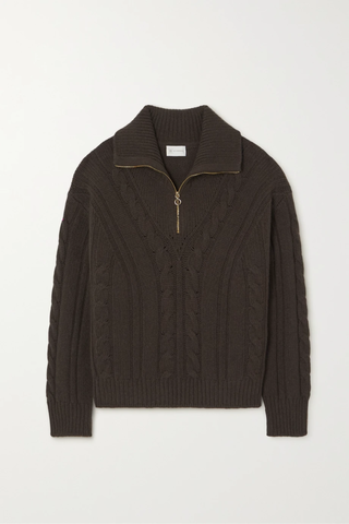 유럽직배송 WE NORWEGIANS Trysil cable-knit merino wool and cashmere-blend sweater 43769801098462896