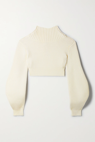 유럽직배송 에이엘씨 스웨터 A.L.C. Cooper cropped ribbed wool sweater 1647597286042507