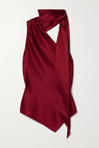 유럽직배송 잇오치스 ET OCHS Isadora one-shoulder tie-neck silk-charmeuse top 43769801098170609