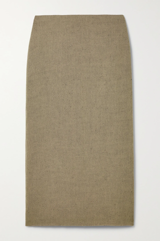 유럽직배송 더로우 스커트 THE ROW Alma linen and cashmere-blend midi skirt 1647597276186806
